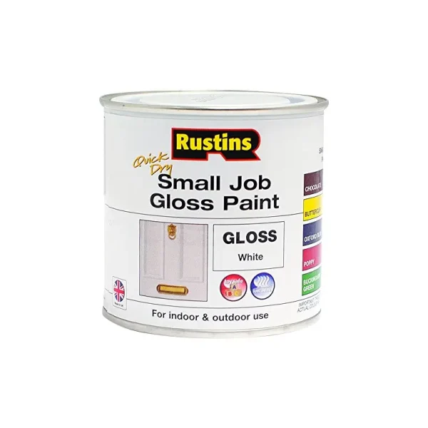 RUSTIN SMALL JOB GLOSS PAINT WHITE 250ML