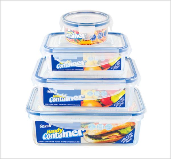 KLIP SEAL AIRTIGHT CONTAINERS SET PACK OF 4 DIFFERENT SIZE