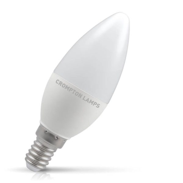 CROMPTON SMALL EDISON SCREW / SES 4.8W E14 2700K WARM WHITE LED CANDLE BULB