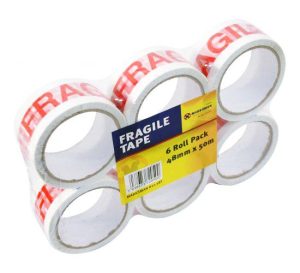MASKSMAN FRAGILE TAPE 48MM X 50M PACK OF 6