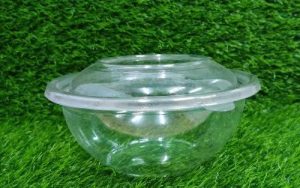 CLEAR PLASTIC SALAD BOWLS WITH LIDS 1500CC - PACK OF 1