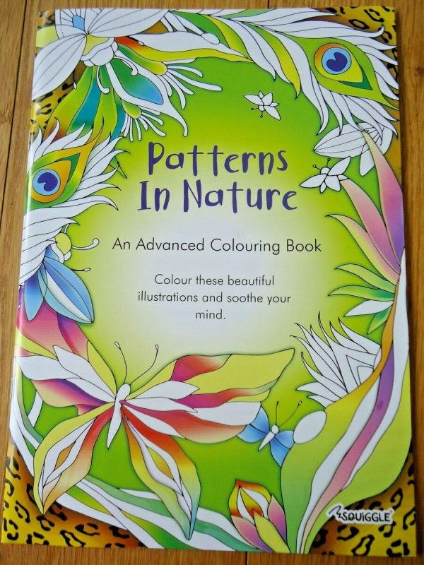 SQUIGGLE A4 PATTERNS IN NATURE COLOURING BOOK