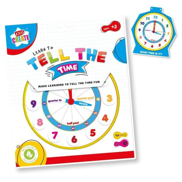 KIDS CREATE LEARN TO TELL THE TIME CLOCK