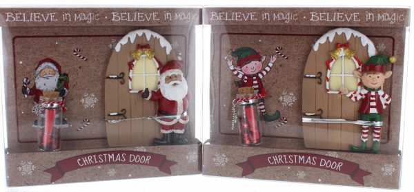 CHRISTMAS ELF DOOR & WISH JAR SANTA