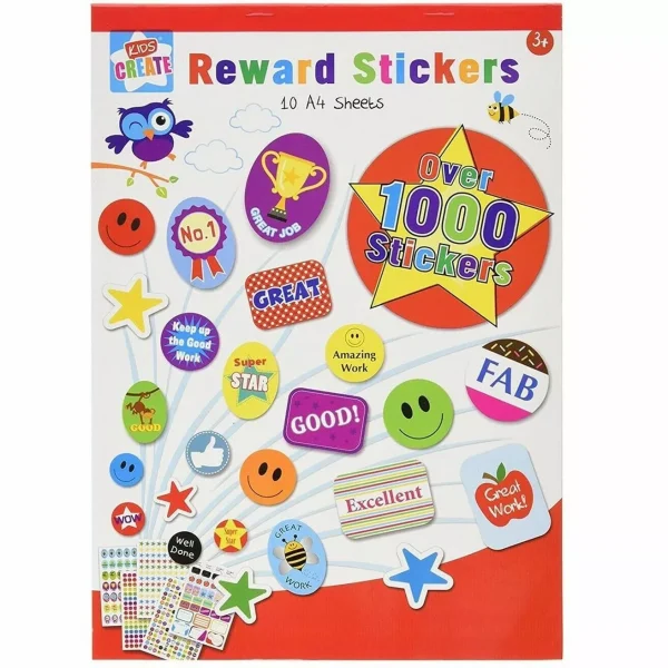 OVER 1000 REWARD STICKERS CHILDRENS TEACHERS SMILEY FACE STARS AND MORE