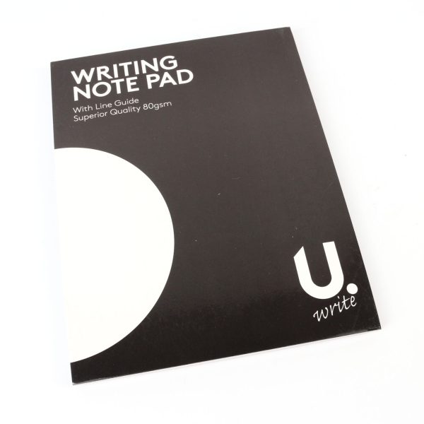 U.WRITE LINED WRITING NOTE PAD 13.5CM X 17.5CM