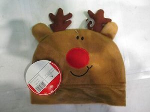 FANCY NOVELTY REINDEER CHRISTMAS XMAS 3D BABY HAT