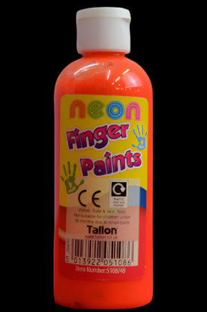 TALLON NEON FINGER PAINTS 200ML - ORANGE