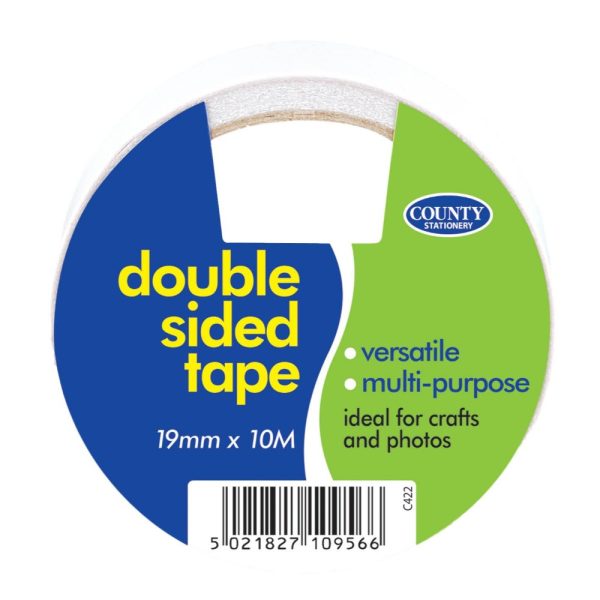 COUNTY DOUBLE SIDED TAPE 19MM X 10M