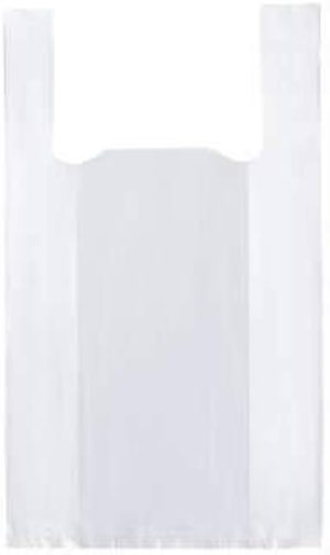 GIANT WHITE HI-TENSILE VEST CARRIER BAG 16 X 25 X 29 INCH PACK OF 50 APPX