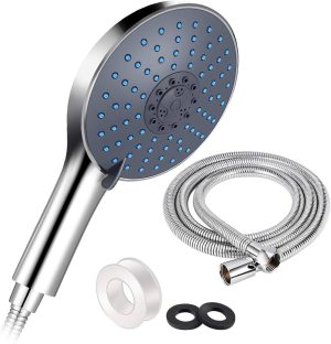 ACQUA 5 FUNCTION SHOWER HEAD WITH HOSE PIPE & BRACKET SET