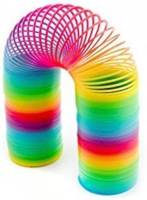 PLASTIC 7.5CM RAINBOW SPRING SLINKY TOY