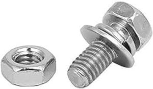 SECURIT S8406 MACHINE SCREWS NUTS & WASHERS M5 X 50MM PACK OF 6