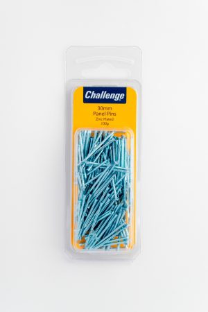 CHALLENGE ZINC PLATED PANEL PINS 30MM 100G