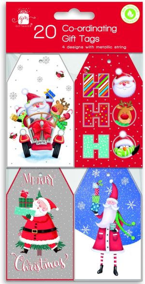GIFTMAKER CO-ORDINATING FOILED GIFT TAGS PACK OF 20