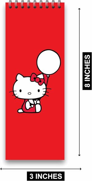 MAGNETIC NOTEPAD WITH PEN KITTY DESIGN