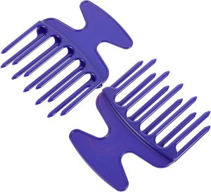PLASTIC AFRO HAIR COMB AFRICAN DETANGLER DETANGLING WIDE TEETH BRUSH PIK - BABY BLUE