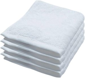 MARRIE & ADAM'S FACE TOWEL WHITE 100% COTTON PACK OF 12