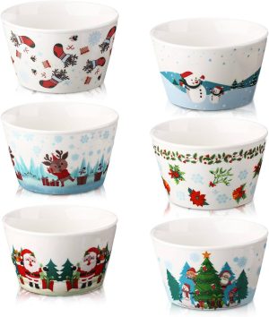 CUTE CHRISTMAS DESIGN BOWLS 6.5 INCH PACK OF 10