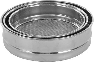 MASTERCOOK STAINLESS STEEL ATTA CHALNI / FLOUR SIEVE PACK OF 3