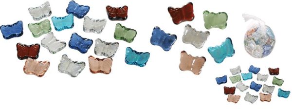 DECORATION GLASS NUGGETS BUTTERFLY