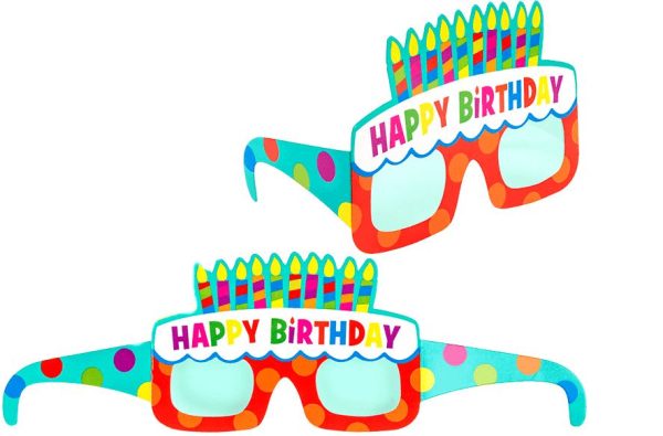 4PCS PAPER HAPPY BIRTHDAY GLASSES