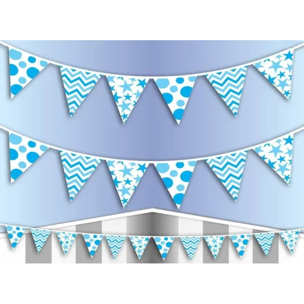 STAR CHEVRON BUNTING BLUE