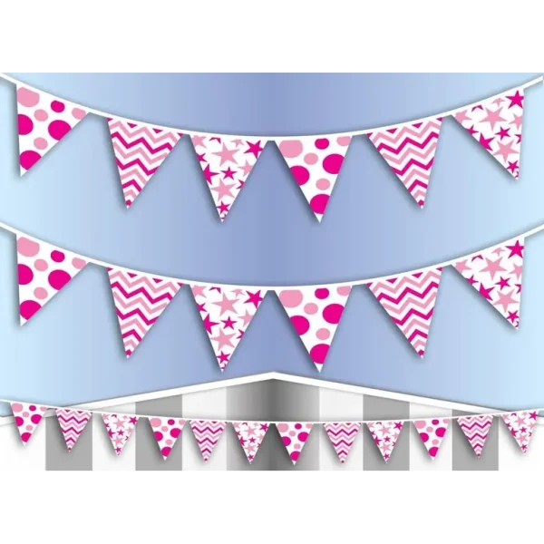 STAR CHEVRON BUNTING PINK