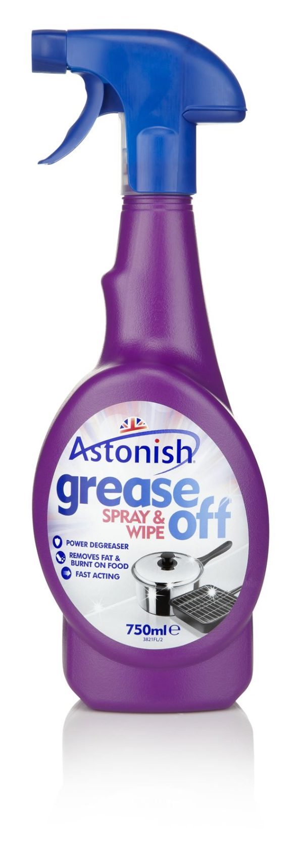 ASTONISH GREASE OFF SPRAY AND WIPE 750ML