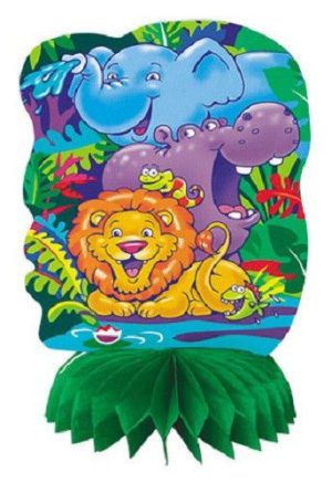 4 SMILING SAFARI WILD ANIMALS MINI HONEYCOMBS