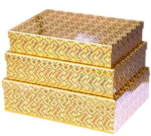 PACK OF 3 GOLD BOXES ASSORTED SIZE