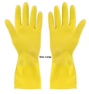 RUBBER GLOVES YELLOW LARGE F81447