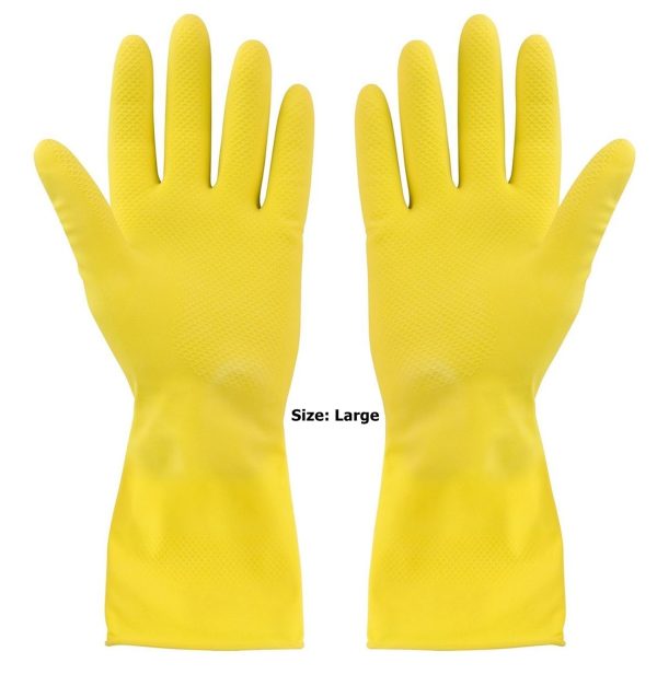 RUBBER GLOVES YELLOW LARGE F81447