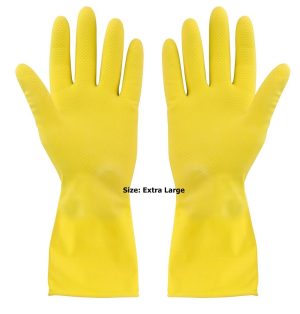 RUBBER GLOVES YELLOW EXTRA LARGE