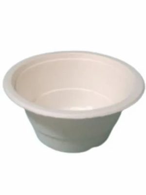 ECOWISE WHITE BEGASSE BIODEGRADABLE BOWL 12OZ / 340ML PACK OF 10