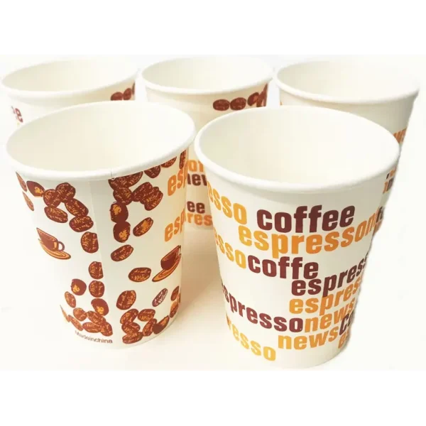 EXTRA VALUE PRINTED PAPER COFFEE CUPS 8OZ PACK OF 50