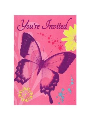 8 BUTTERFLY INVITATIONS