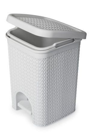BLUE CANYON LACE DESIGN 5L PEDAL BIN WHITE