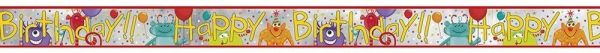 MONSTER ALIEN HAPPY BIRTHDAY BANNER FUN KIDS