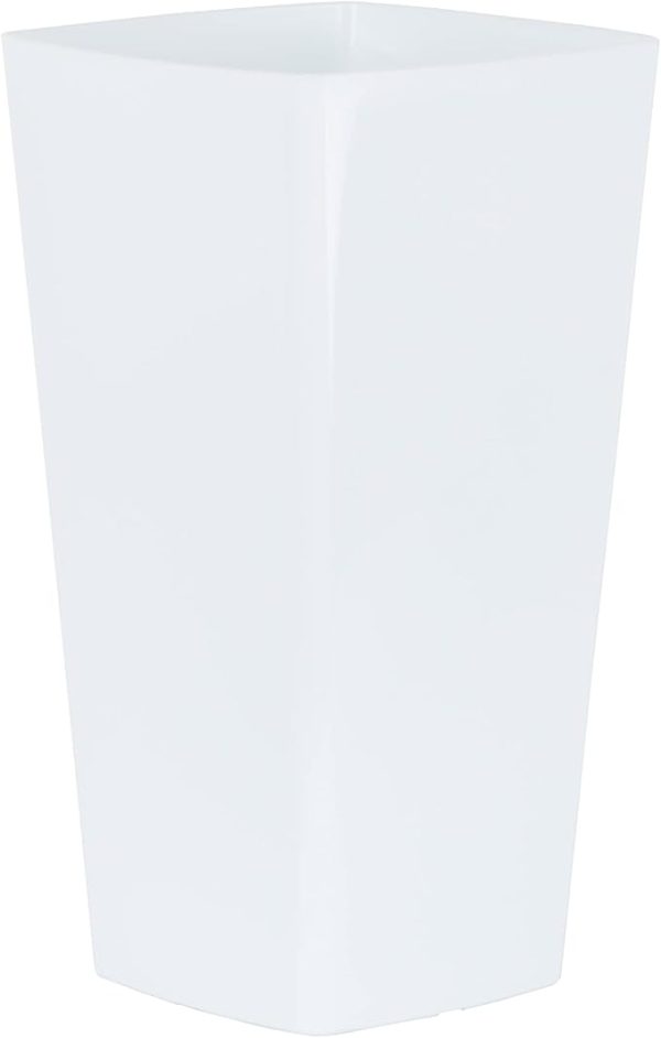 WHAM STUDIO TALL SQUARE PLANTER POT COVER 16CM - WHITE