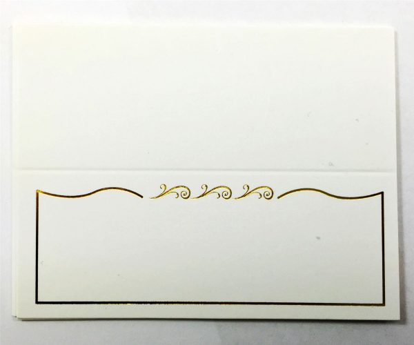 GOLD 24 EVERYDAY USE FOILED DESIGNS PLACE CARDS NAME TABLE SETTINGS 2 DESIGNS