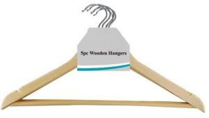 5PC WOODEN HANGERS