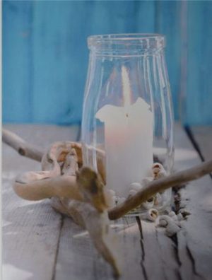 LED CANVAS SEA LIFE WALL PICTURES DECORATION 1 CANDLE