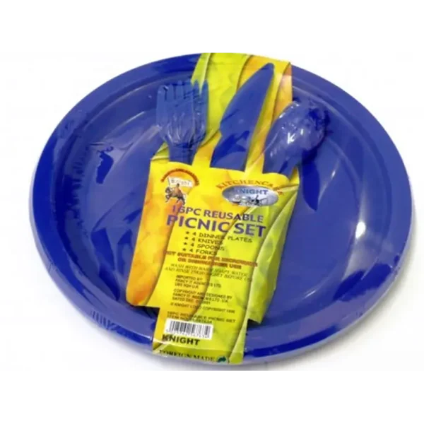 16PCS REUSABLE PICNIC SET RANDOMLY COLOUR