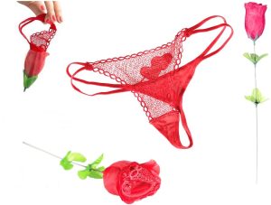 RED ROSE WITH G-STRING 43CM