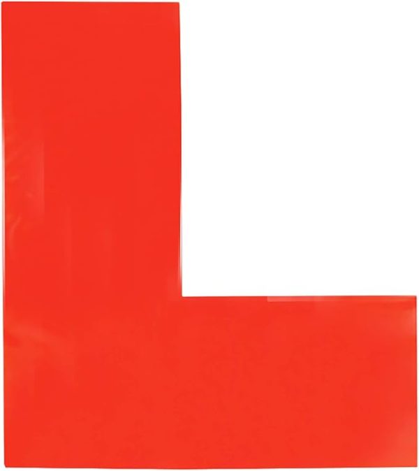 COUNTY MAGNETIC RED LEARNER DRIVER L PLATES Pack of 2