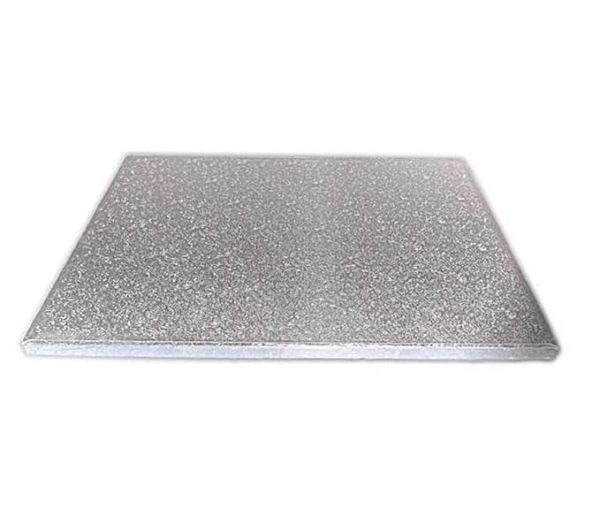 DORIC 14 INCH SQUARE SILVER CAKE BOARDS PACK OF 10