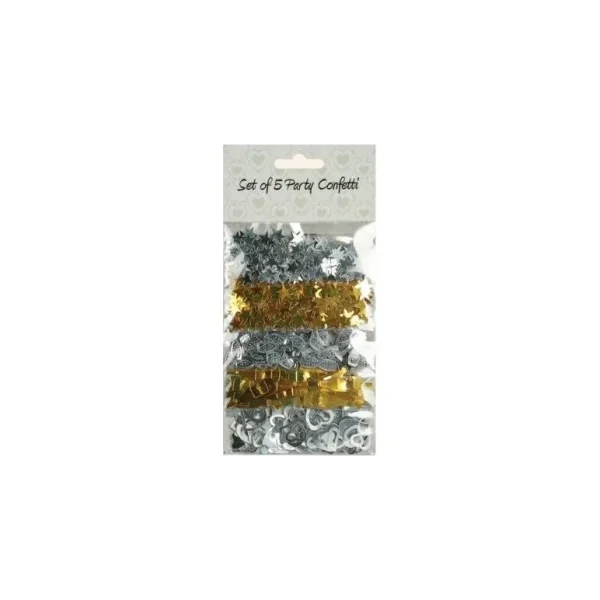 GOLD SILVER METALLIC PARTY CONFETTI