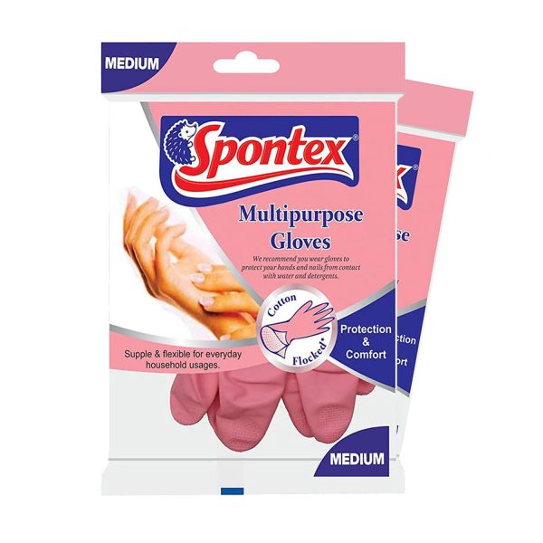 SPONTEX SILKY WASHING UP GLOVES MEDIUM