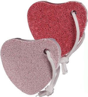 ASSORTED COLOUR VALENTINE'S HEART PUMICE STONE